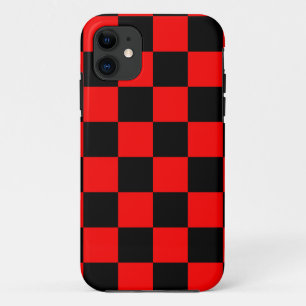 Corey Tiger 80s Neon Schaakbord (Rood) Case-Mate iPhone Case