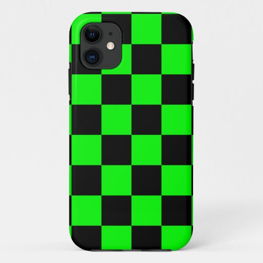 Corey Tiger 80s Neon Schachbrett (Groen) Case-Mate iPhone Case (Achterkant)