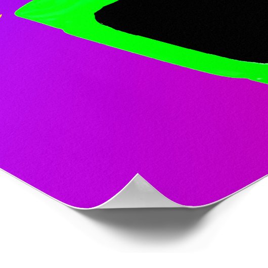 Corey Tiger 80s  Neon Sunbril Splatter Poster (Hoek)