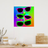 Corey Tiger 80s Neon Sunbril Splatter Poster (Keuken)