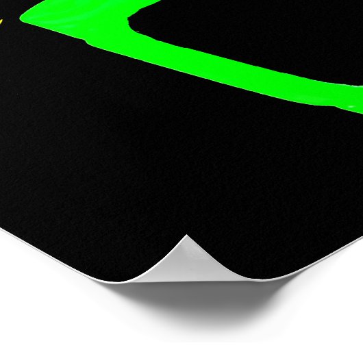 Corey Tiger 80s  Neon Sunbril Splatter Poster (Hoek)