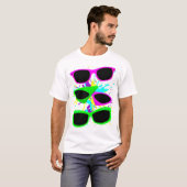 Corey Tiger 80s Neon Sunbril Splatter T-shirt (Voorkant volledig)