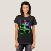 Corey Tiger 80s Neon Sunbril Splatter T-shirt (Voorkant volledig)
