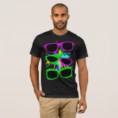 Corey Tiger 80s  Neon Sunbril Splatter T-shirt (Voorkant volledig)