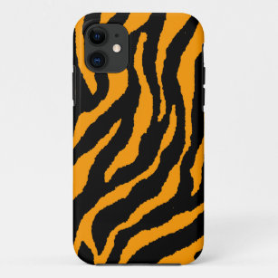 Corey Tiger 80s Neon Tiger Stripes (Oranje) iPhone 11 Hoesje