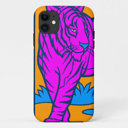 Corey Tiger 80s Neon Tijger (Roze) Case-Mate iPhone Case (Achterkant)