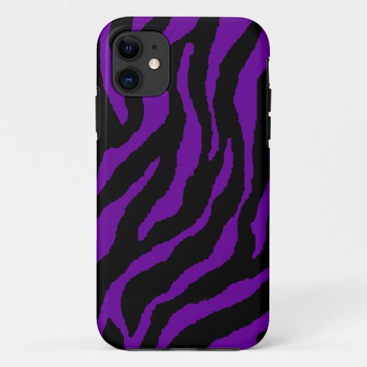 Corey Tiger 80s Neon Tijgerstrepen (Paars) Case-Mate iPhone Case (Achterkant)