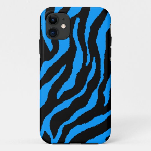Corey Tiger 80s Neon Tijgerstrepen (Tealblauw) Case-Mate iPhone Case (Achterkant)