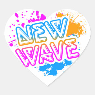 Corey Tiger 80s New Wave Neon Spatten Hart Sticker