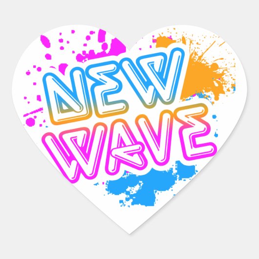 Corey Tiger 80s New Wave Neon Spatten Hart Sticker (Voorkant)