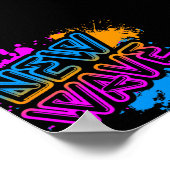 Corey Tiger 80s  New Wave Neon Splatter Poster (Hoek)