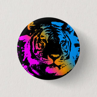 Corey Tiger 80s New Wave Tiger Face Ronde Button 3,2 Cm