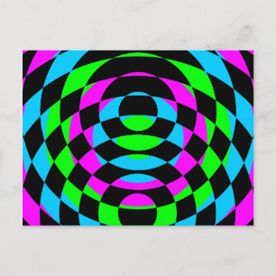 Corey Tiger 80's  Op Art Briefkaart