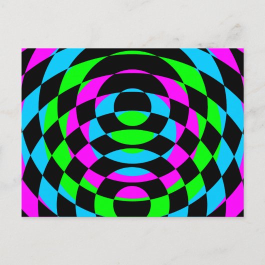 Corey Tiger 80's  Op Art Briefkaart (Voorkant)