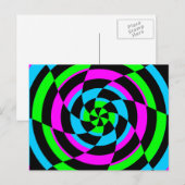 Corey Tiger 80's  Op Art Briefkaart (Voorkant / Achterkant)