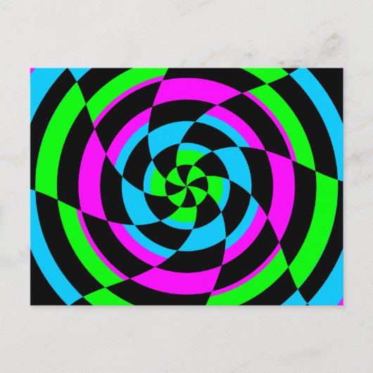 Corey Tiger 80's  Op Art Briefkaart (Voorkant)