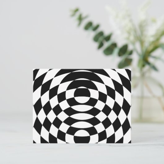 Corey Tiger 80's  Op Art Briefkaart (Staand voorkant)
