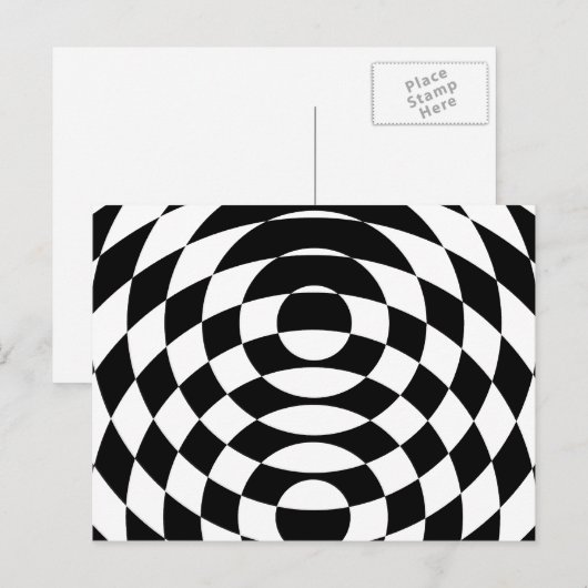 Corey Tiger 80's Op Art Briefkaart (Voorkant / Achterkant)