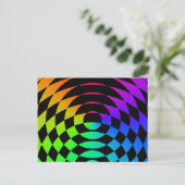 Corey Tiger 80's Op Art Briefkaart (Staand voorkant)