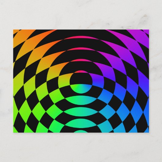 Corey Tiger 80's Op Art Briefkaart (Voorkant)