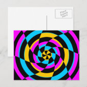 Corey Tiger 80's Op Art Briefkaart (Voorkant / Achterkant)