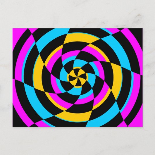 Corey Tiger 80's Op Art Briefkaart (Voorkant)