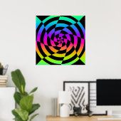 Corey Tiger 80's Op Art Poster (Thuiskantoor)