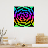 Corey Tiger 80's Op Art Poster (Keuken)