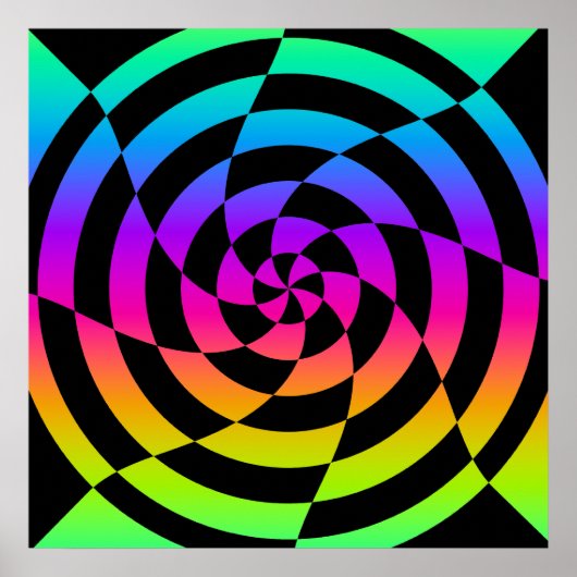 Corey Tiger 80's Op Art Poster (Voorkant)