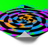 Corey Tiger 80's  Op Art Poster (Hoek)