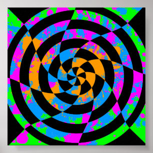 Corey Tiger 80's  Op Art Poster