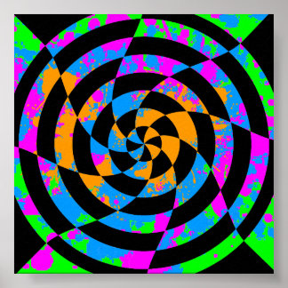 Corey Tiger 80's Op Art Poster