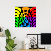 Corey Tiger 80's Op Art Poster (Thuiskantoor)