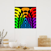 Corey Tiger 80's Op Art Poster (Keuken)