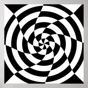 Corey Tiger 80's  Op Art Poster