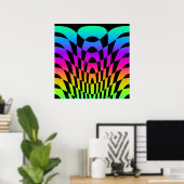 Corey Tiger 80's  Op Art Poster (Thuiskantoor)