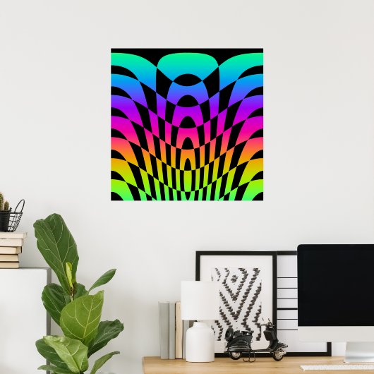 Corey Tiger 80's  Op Art Poster (Thuiskantoor)