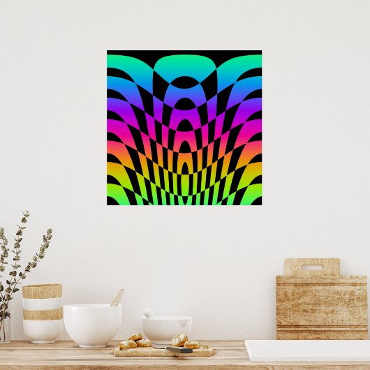 Corey Tiger 80's  Op Art Poster (Keuken)