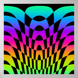 Corey Tiger 80's  Op Art Poster