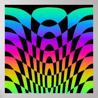 Corey Tiger 80's Op Art Poster