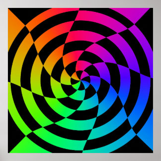 Corey Tiger 80's Op Art Poster