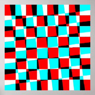 Corey Tiger 80's  Op Art Poster