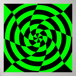 Corey Tiger 80's Op Art Poster