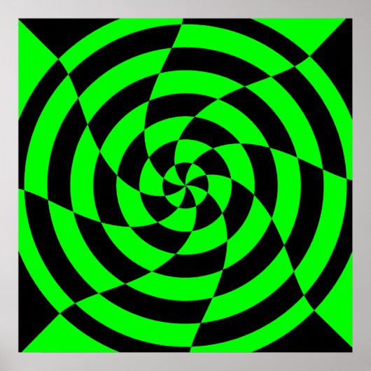 Corey Tiger 80's  Op Art Poster (Voorkant)