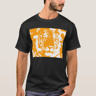 COREY TIGER 80's ORANJE TIJGERGEZICHT T-shirt