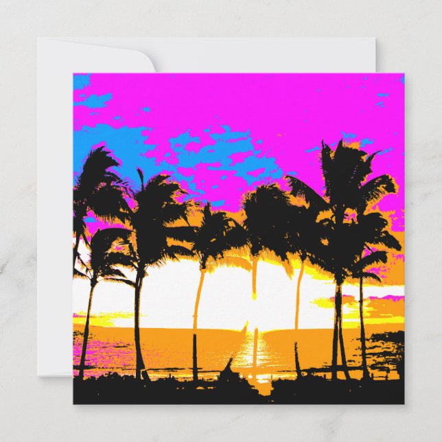 Corey Tiger 80's  Palm Trees Sunset (Voorkant)