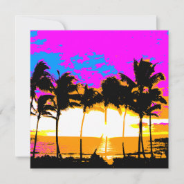Corey Tiger 80's Palm Trees Sunset