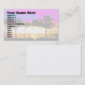 Corey Tiger 80's Palm Trees Sunset Visitekaartje (Voorkant / Achterkant)