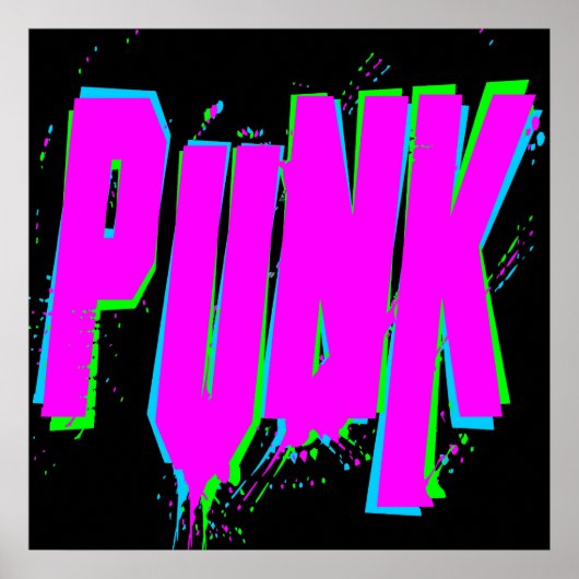 Corey Tiger 80s  PUNK Poster (Voorkant)