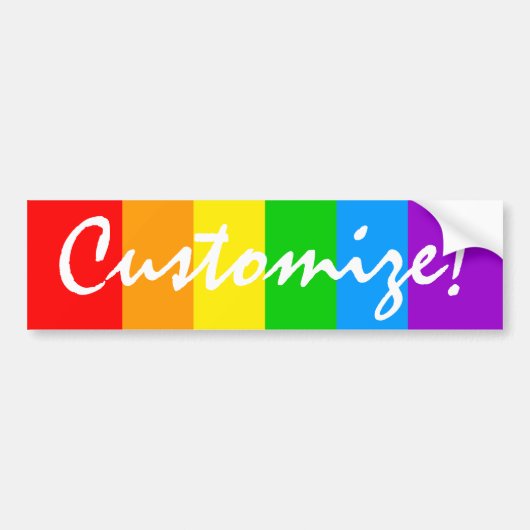 Corey Tiger 80s  regenboog Bumpersticker (Voorkant)